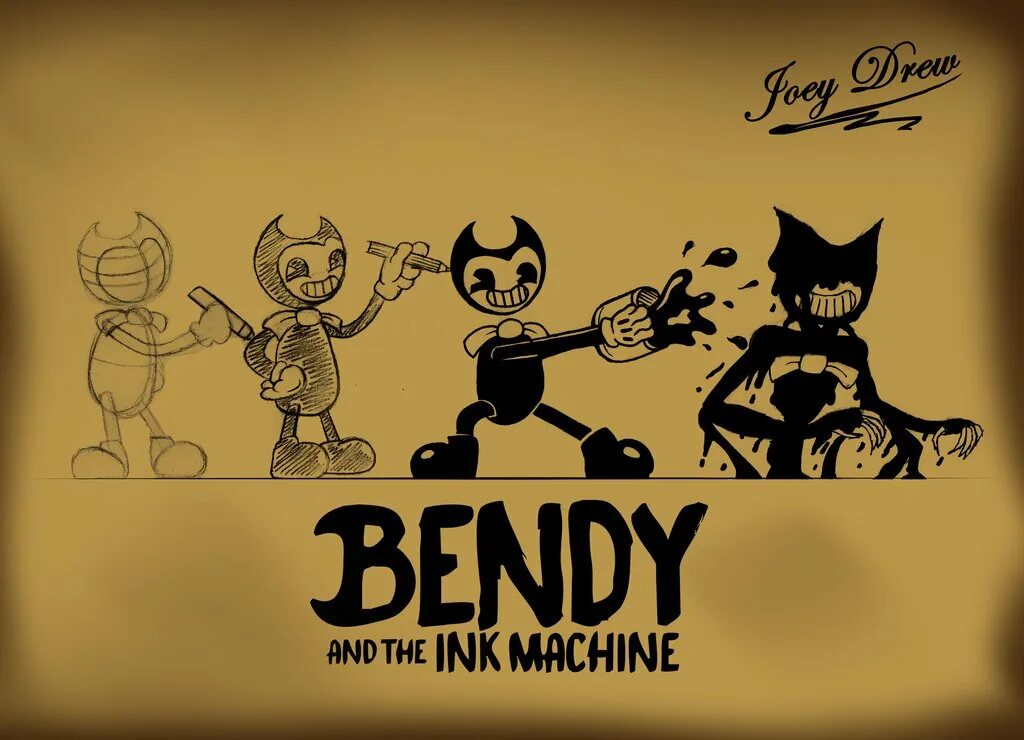 БЕНДИ из игры Bendy and the Ink Machine. Наклейки БЕНДИ И чернильная машина. БЕНДИ чернила машина. Плакаты БЕНДИ. Бенди нет