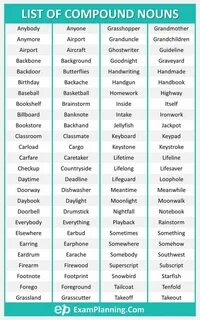 Compound nouns примеры