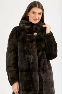 Коричневая шуба
