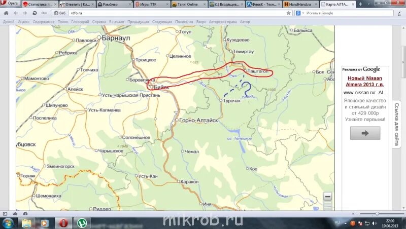Кабырза кемеровская область на карте
