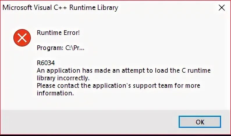 Microsoft visual c runtime при запуске игры
