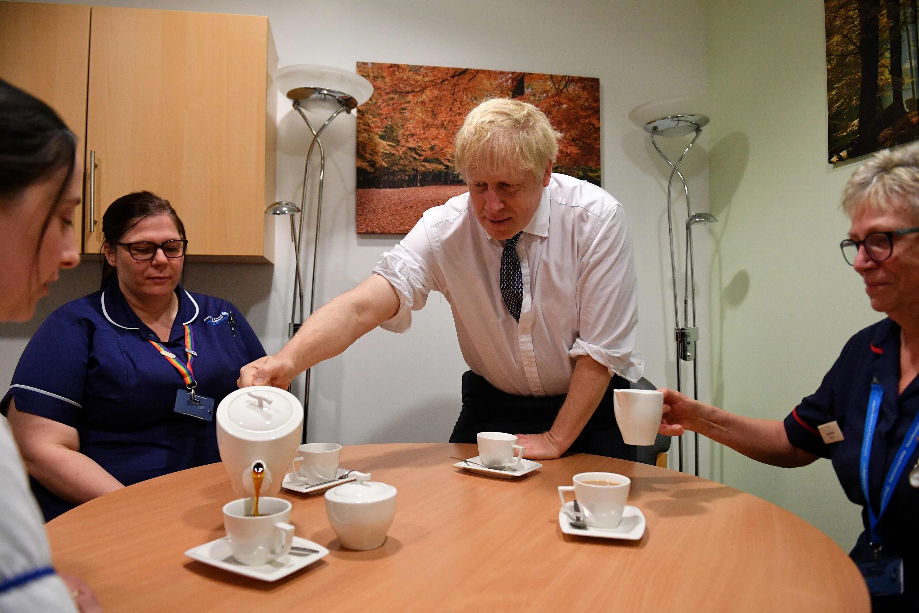 He was his tea