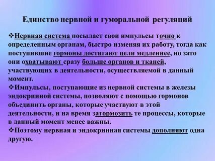 Нейрогуморальная регуляция нервной системы