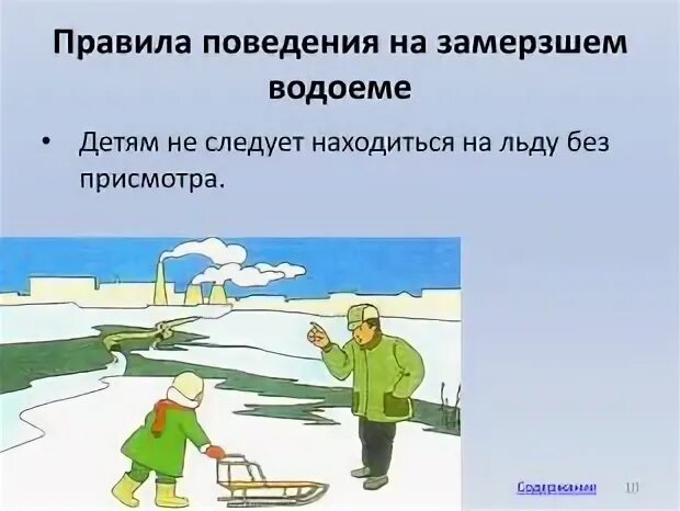 Правила на замерзших водоемах