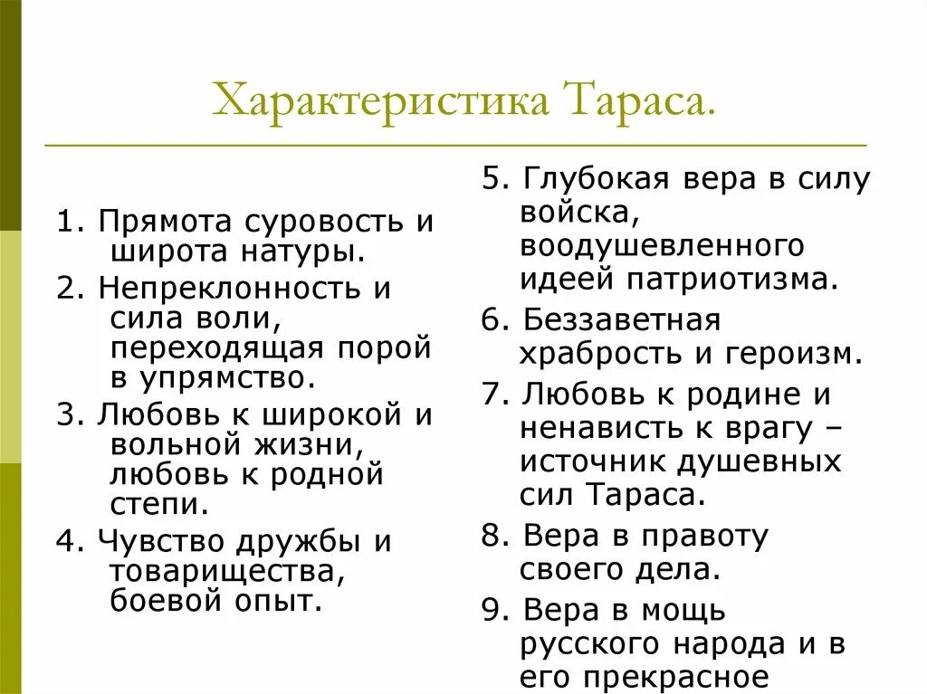 Характеристика тараса бульбы по плану. Тарас Бульба характеристика Тараса 7 класс. Класс характеристика Тараса бульбы. Характеристика Тарас Бульба таблица с Цитатами. Таблица план характеристики Тараса бульбы.