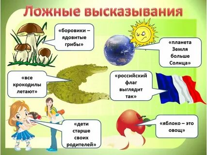 Истинные и ложные высказывания 2 класс