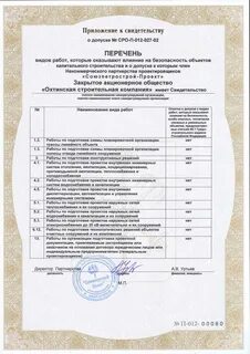 Виды работ на которые требуется сро