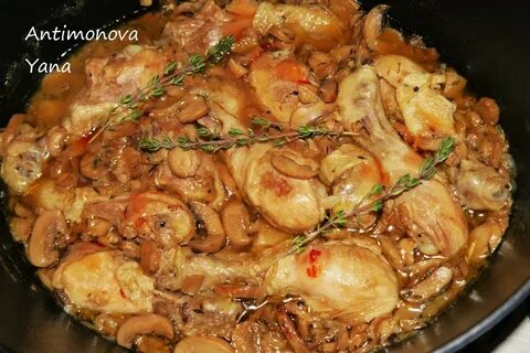 Домашняя курица тушить