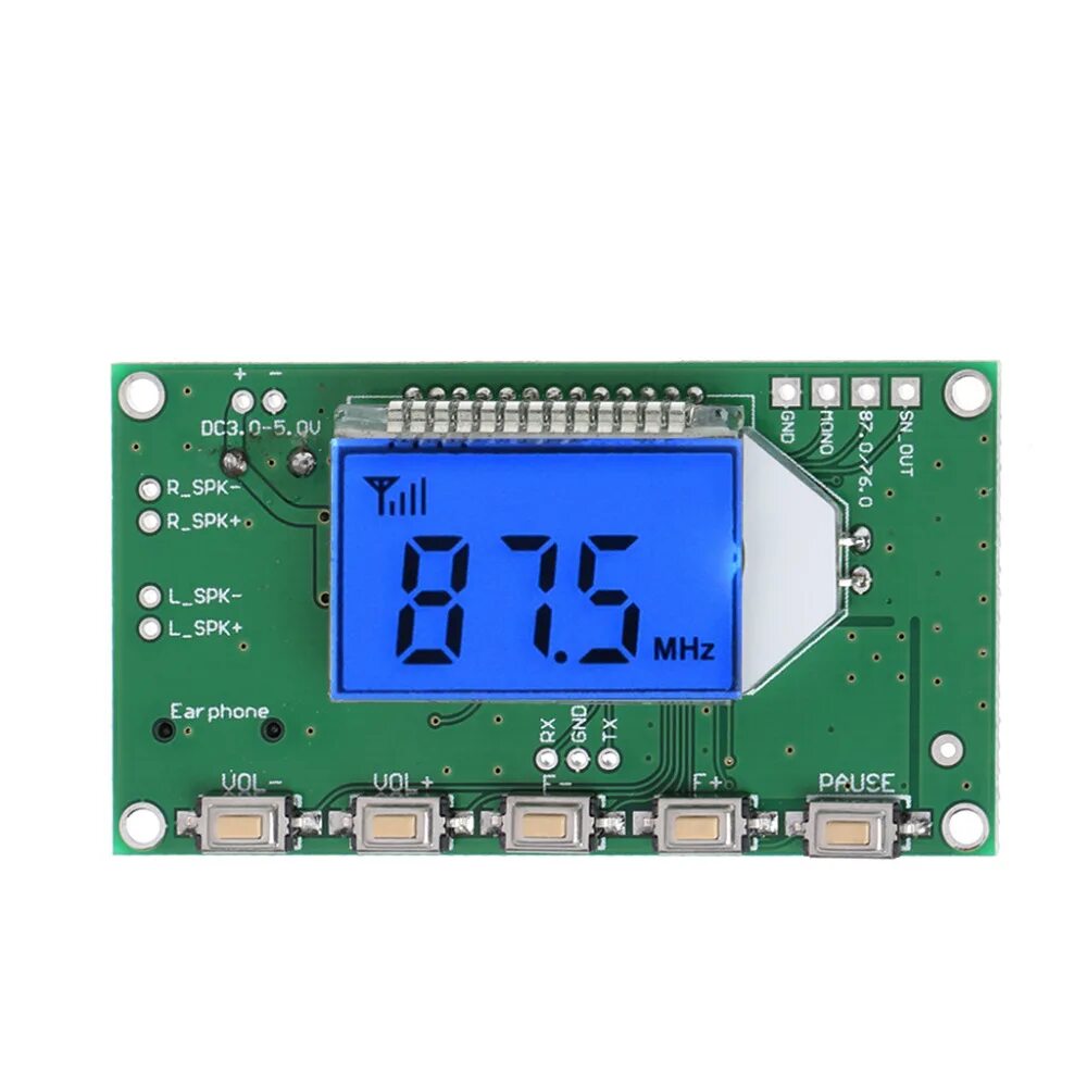 Модуль радиоприемника купить. Fm радиоприемник модуль 87-108 МГЦ. Беспроводной PLL LCD 87-108 МГЦ цифровой fm-. PLL LCD 87-108mhz. 87-108mhz-DSP-PLL-Digital-Wireless-Microphone-stereo-Audio-fm-Receiver-Module:.