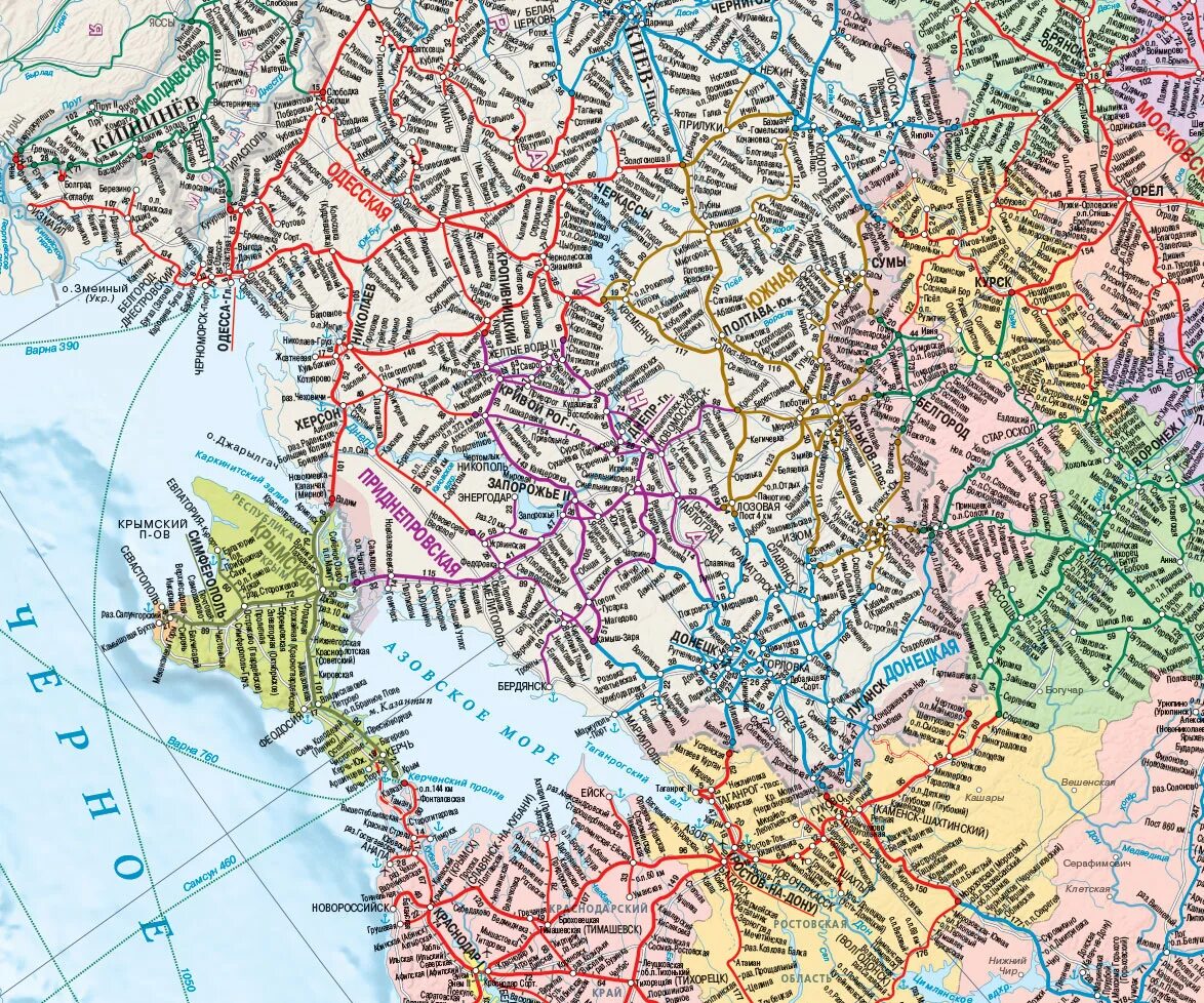ЖД дороги России на карте. Железные дороги России и сопредельных государств настенная карта. Карта железных дорог России 2022 Юг. Железные дороги России схема европейская часть.