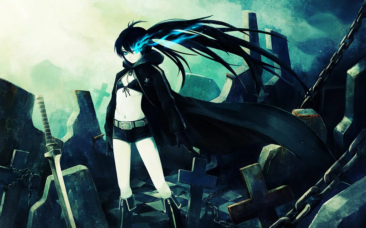 Курои. Стрелок с чёрной скалы мато Курои. Мато Курои из Black Rock Shooter.