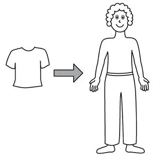 Putting on t shirt