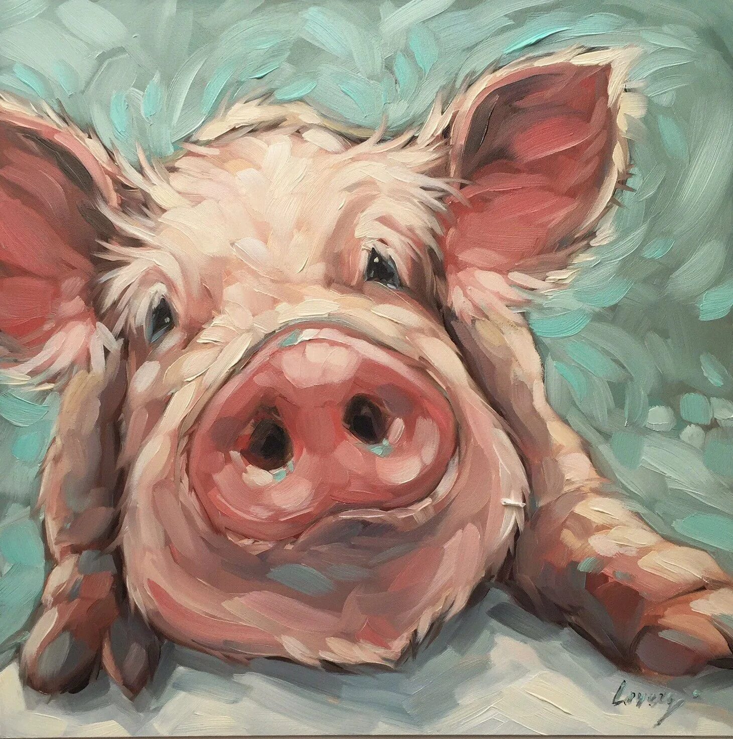 Просто свинка. Свинья арт. Поросенок живопись. Свинья картина. Забавные свиньи живопись.