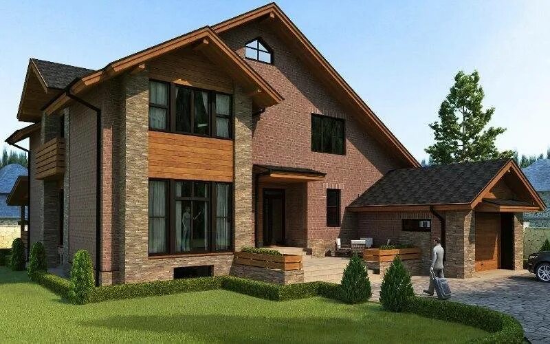 Проекты и строительство современных домов из кирпича