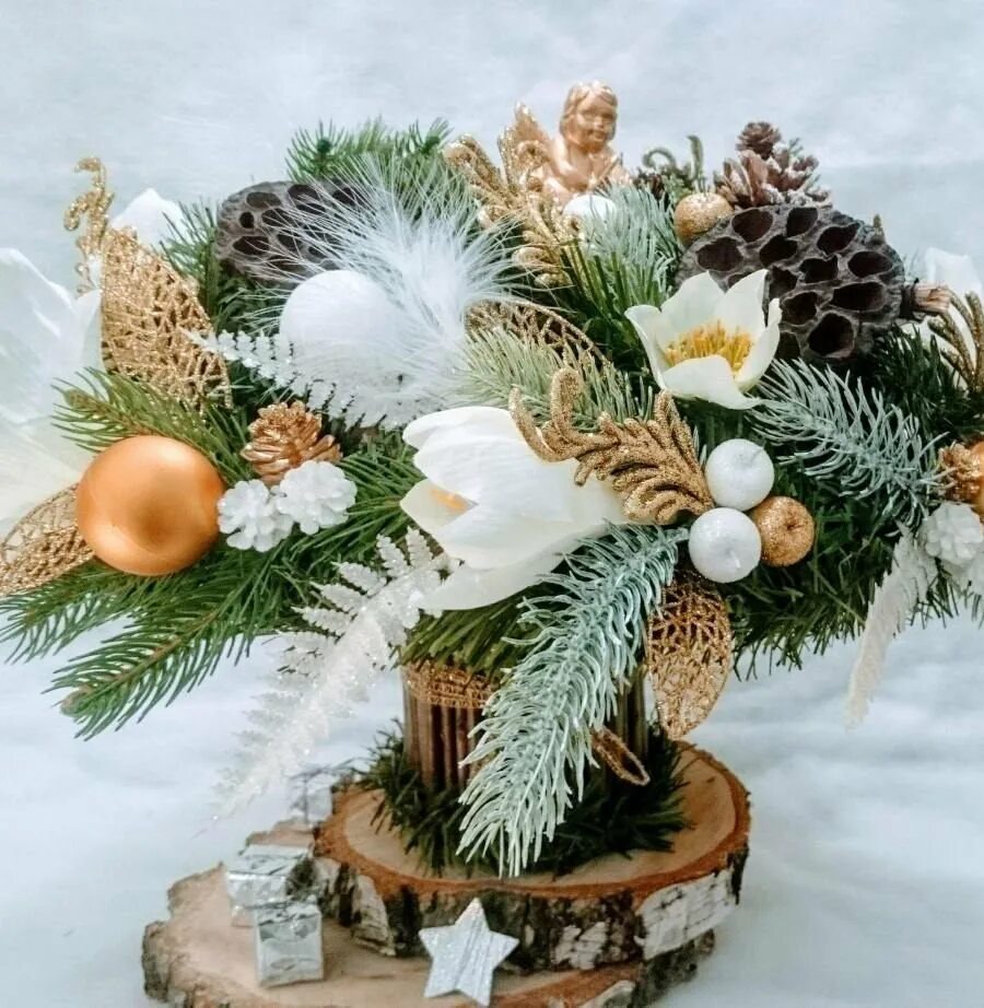 Зимняя композиция. Новогодние декоративные композиции. Новогодняя композиция своими руками для школы. Как сделать зимнюю композицию. Зимняя композиция из бисера.