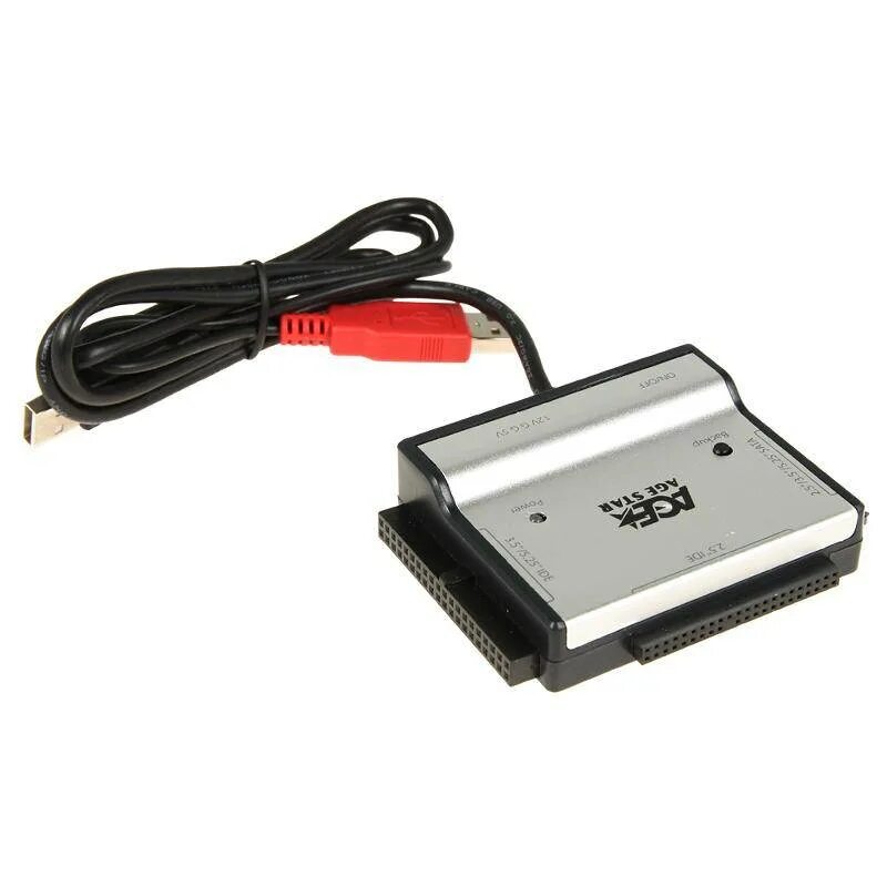 Адаптер-переходник для hdd agestar fubcp2 ide sata. 5 2. 5" дисков, серебристый. Адаптер agestar fubcp ide sata usb 2. 25 3.
