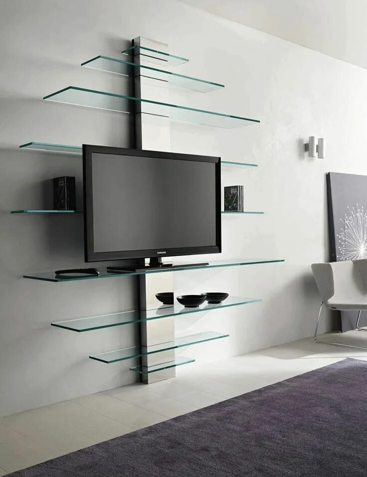 полки на стену: 25 тыс изображений найдено в Яндекс.Картинках Tv room design, Wa