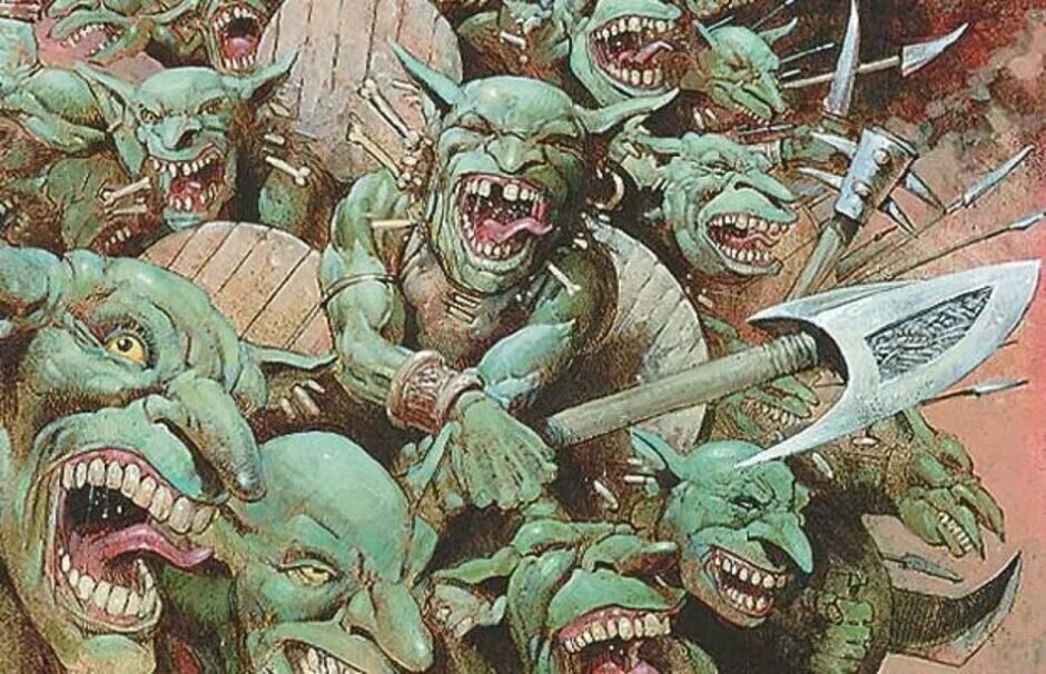 Гоблины нападают. Гоблины вархаммер фэнтези. Армия орков вархаммер фэнтези. Гоблин патфайндер. Гоблин арт мтг.