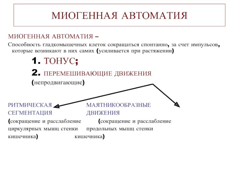 Автоматия мышц. Миогенная автоматия. автоматия гладкомышечных клеток. автоматия гладкомышечных клеток сосудов. миогенная гипотеза автоматии..