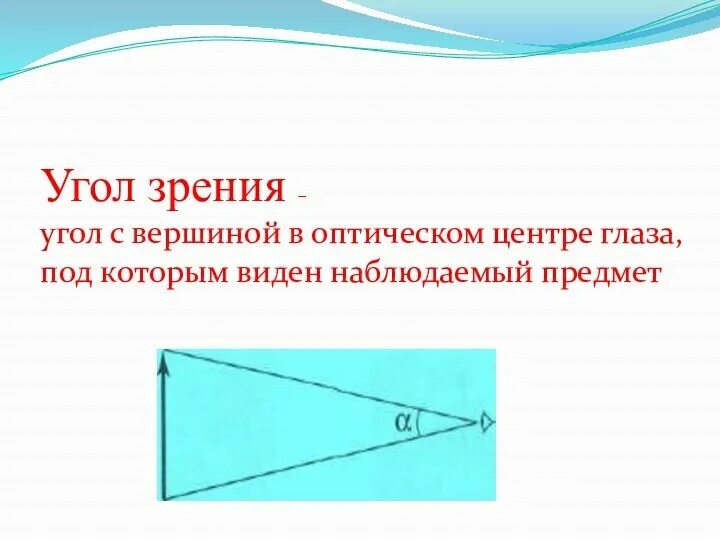 Как видеть угол. Угол зрения. зрительный угол. угол зрения глаза. что называют углом зрения.
