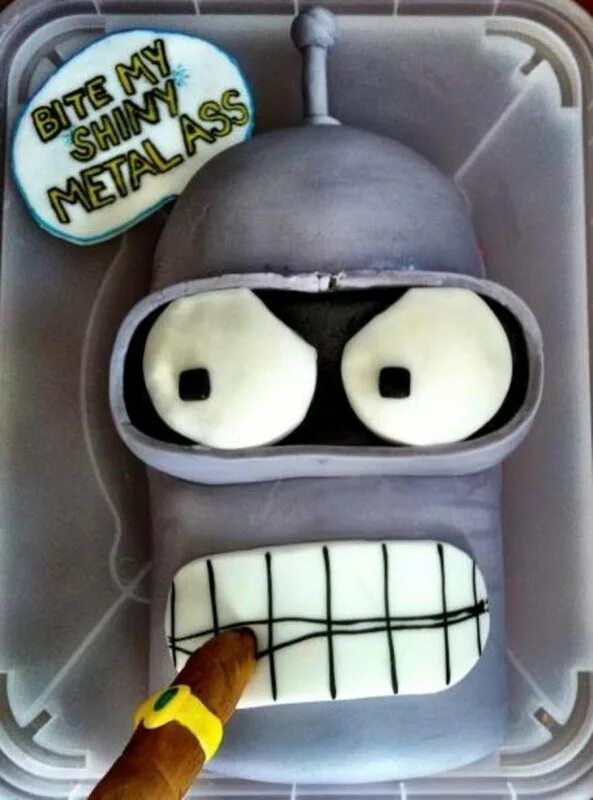 Торт футурама. Торт бендер. Бендер с днем рождения. Торт с бендером из футурамы. Торт с бендером из футурамы.