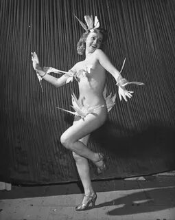 Nude burlesque dancing.