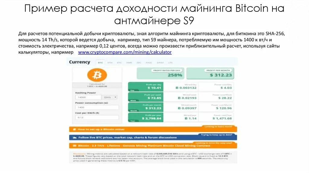 Доходность антмайнеров. Калькулятор доходности биткоина. Формула расчета стоимости биткоина. Формула расчетов криптовалют. Расчет прибыльности майнинга.