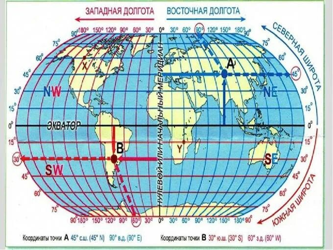 Карта с географическими координатами. Широта и долгота на карте. Географическая карта с широтой и долготой. Северная широта и Восточная долгота.