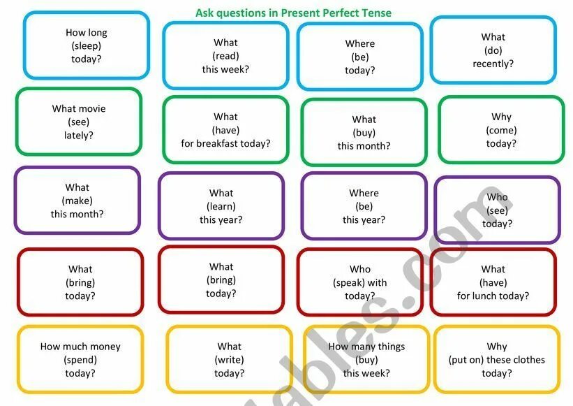 Already in question. Present perfect speaking Cards. Карточки для speaking. Present simple говорение. Present perfect past simple speaking Cards.