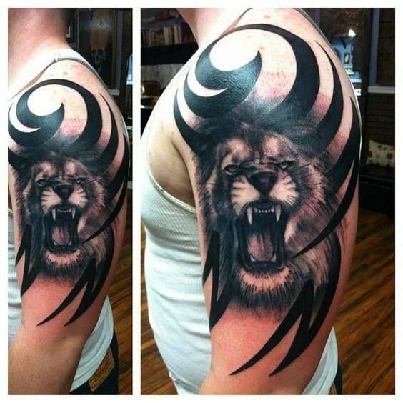 Löwin tattoo, Löwen kopf tattoo, Löwen tätowierung