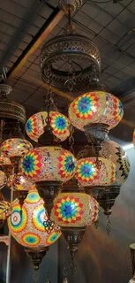 Турецкие светильники из цветного