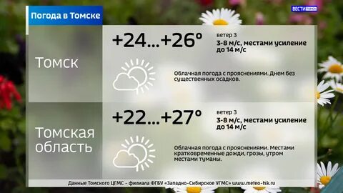 Облачно Томске дождь погода небольшой.