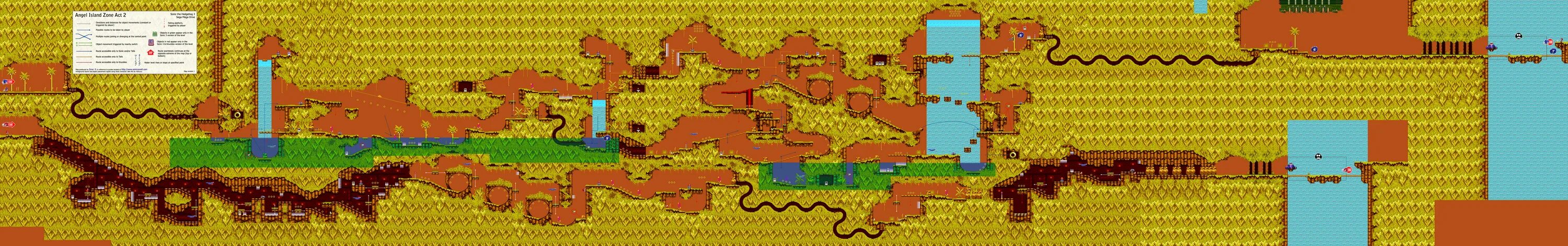 Sonic 3 level. Карта соник 2. sonic 3 angel island zone. sonic 3 and knuckles карты уровней. angel island zone act 2 map.