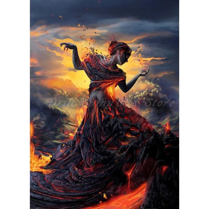 Сильная музыка слушать. Калипсо богиня. Богиня Калипсо мифология. Девушка вулкан. Женщина вулкан картина.