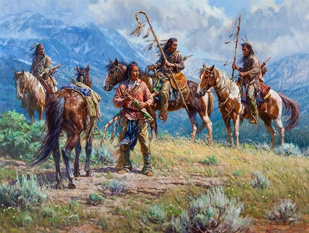Native american lived. Martin grelle. martin grelle картины. native american art by martin grelle. индейцы колорадо.