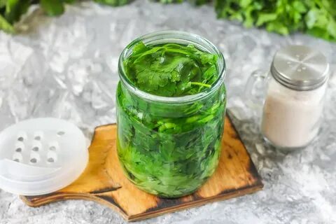 Рецепты заготовки зелени