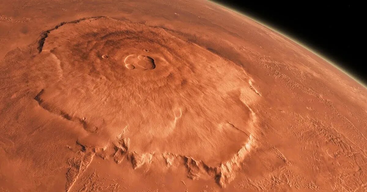 Гора Олимп на Марсе. Марсианский потухший вулкан гора Олимп. Вулкан Olympus Mons. Вулкан Олимп на Марсе