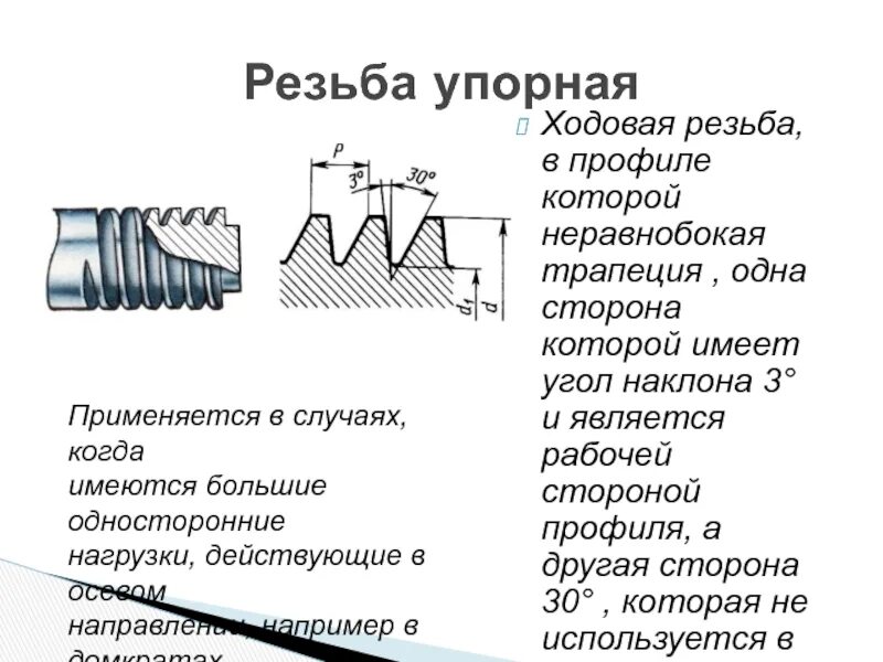Тип профиля резьбы. Тип профиля резьбы
