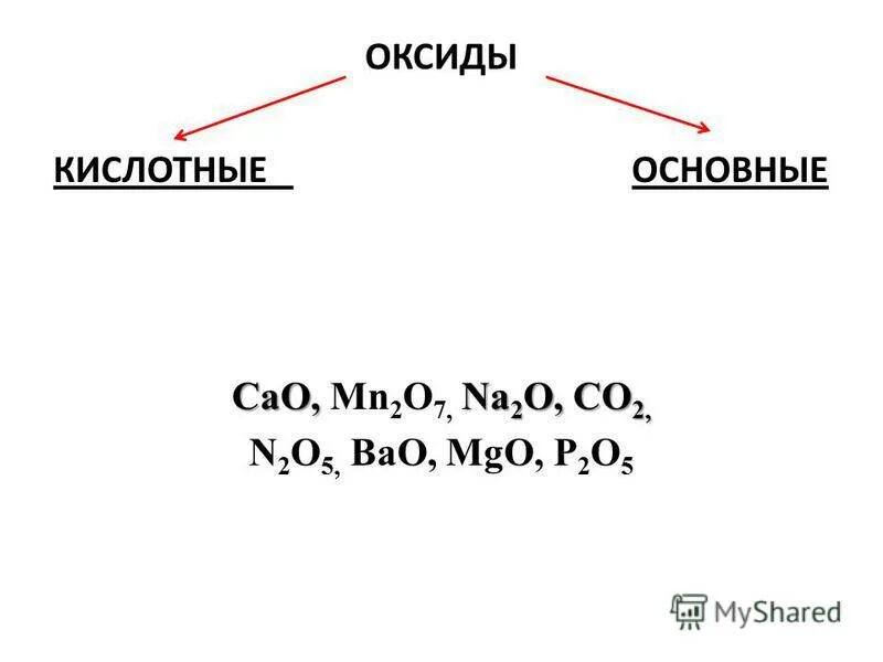 Выбрать оксиды bao naoh