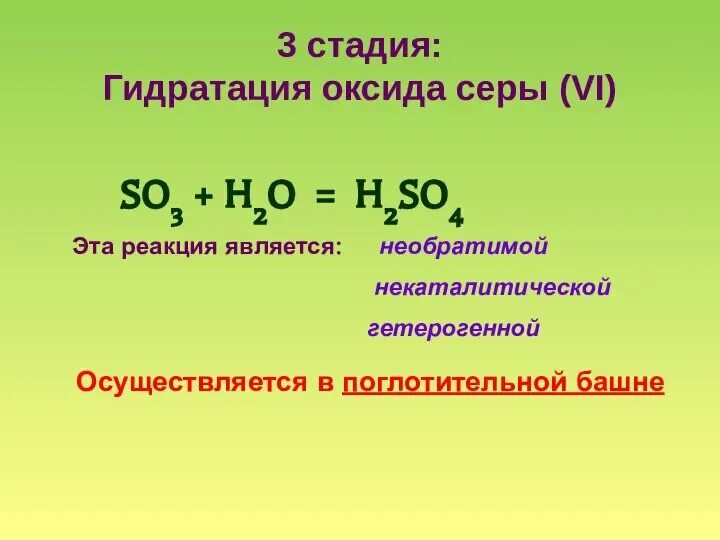Реакция оксида серы 6 и кислорода. Реакция оксида серы 6 и кислорода