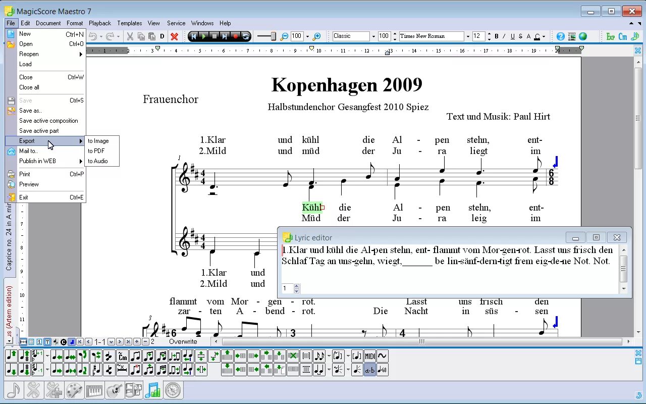 Lyric edit. MAGICSCORE Maestro. MAGICSCORE Maestro5.384. Maestro музыкальная программа. Maestro Music Composer.