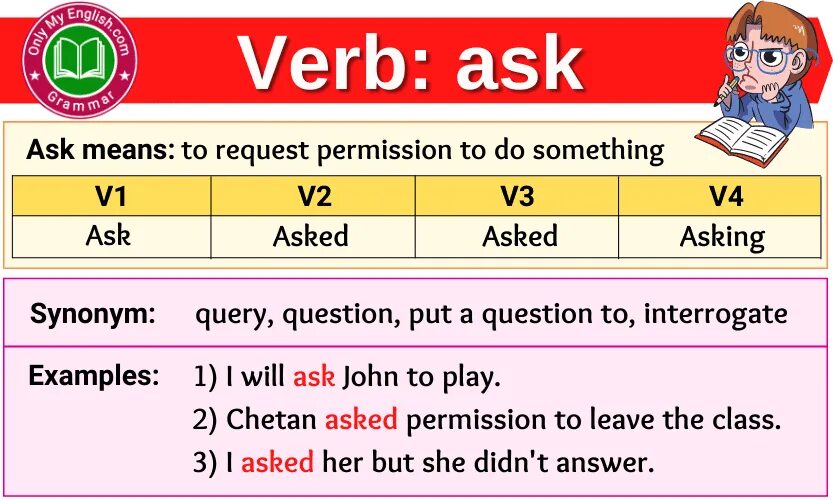 Ask for примеры. Phrasal verbs в английском. Глагол ask. Глагол asked. Phrasal verbs в английском.