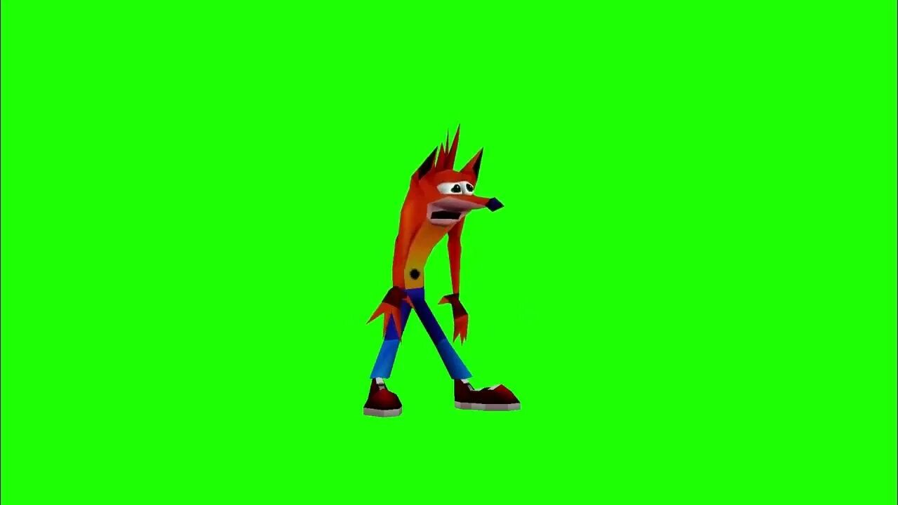 Лис на зеленом фоне. Крэш бандикут. крэш бандикут woah. крэш бандикут мемы. персонажи на зеленом фоне.