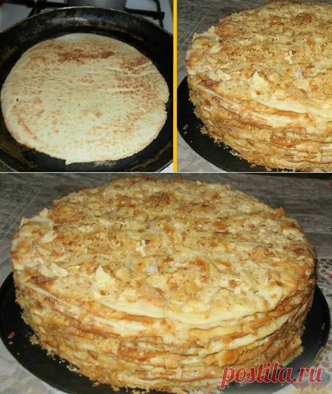 наполеон на сковороде. наполеон на сковороде. торт наполеон на сковороде. торт наполеон. домашний наполеон на сковороде.