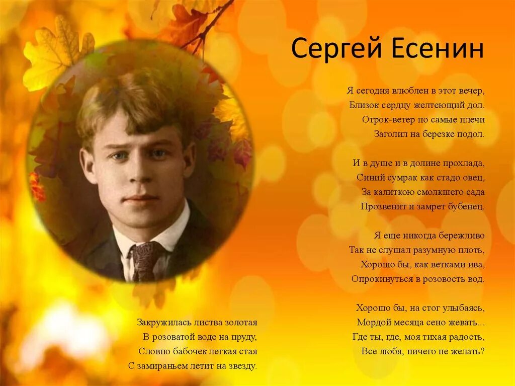 Стих нивы сжаты. Есенин Рощи голы. Закружилась листва Золотая Есенин.