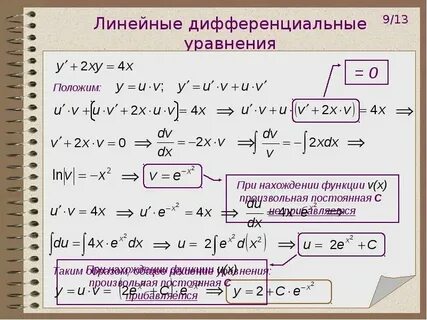 Алгоритм решения дифференциальных