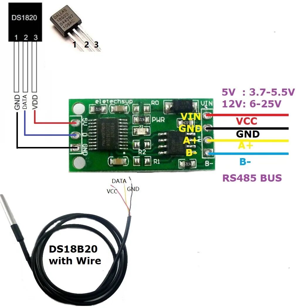 Ds18b20 подключение. Usb ttl ds18b20. usb uart ds18b20. датчик температуры rs-485 modbus. модуль датчика температуры dc5v ds18b20.