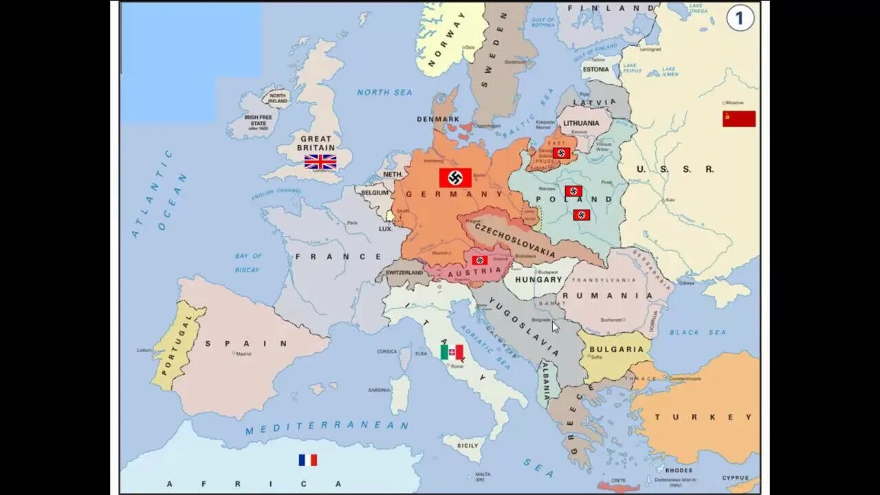 Изменения на политической карте европы. Политическая карта Европы после первой мировой войны. Карта Европы перед 2 мировой войной. Карта Европы до второй мировой войны.