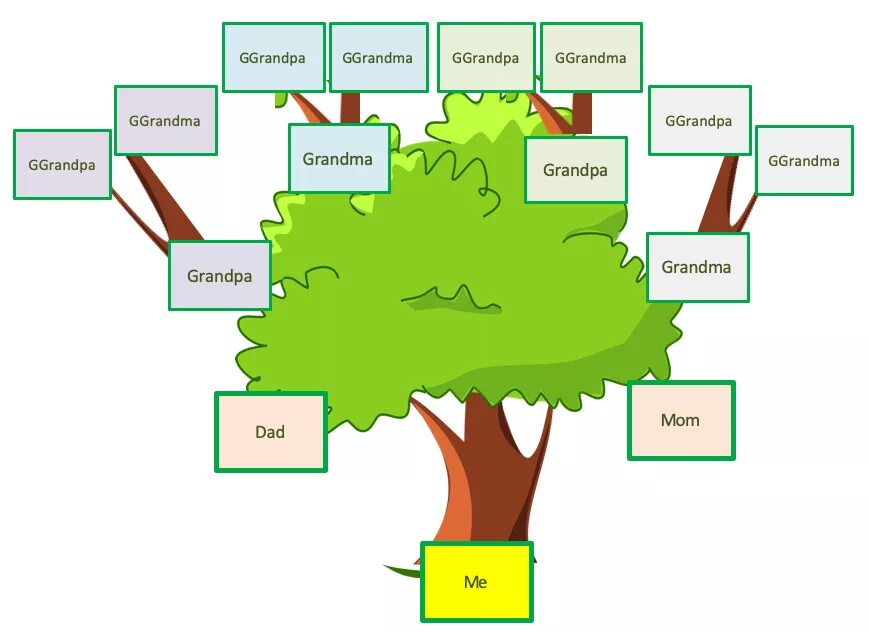 Фрагмент родословного древа семьи впр. Семейное дерево. Семейное дерево 4 поколения. Семейное дерево на английском. Генеалогическое дерево по английскому языку.