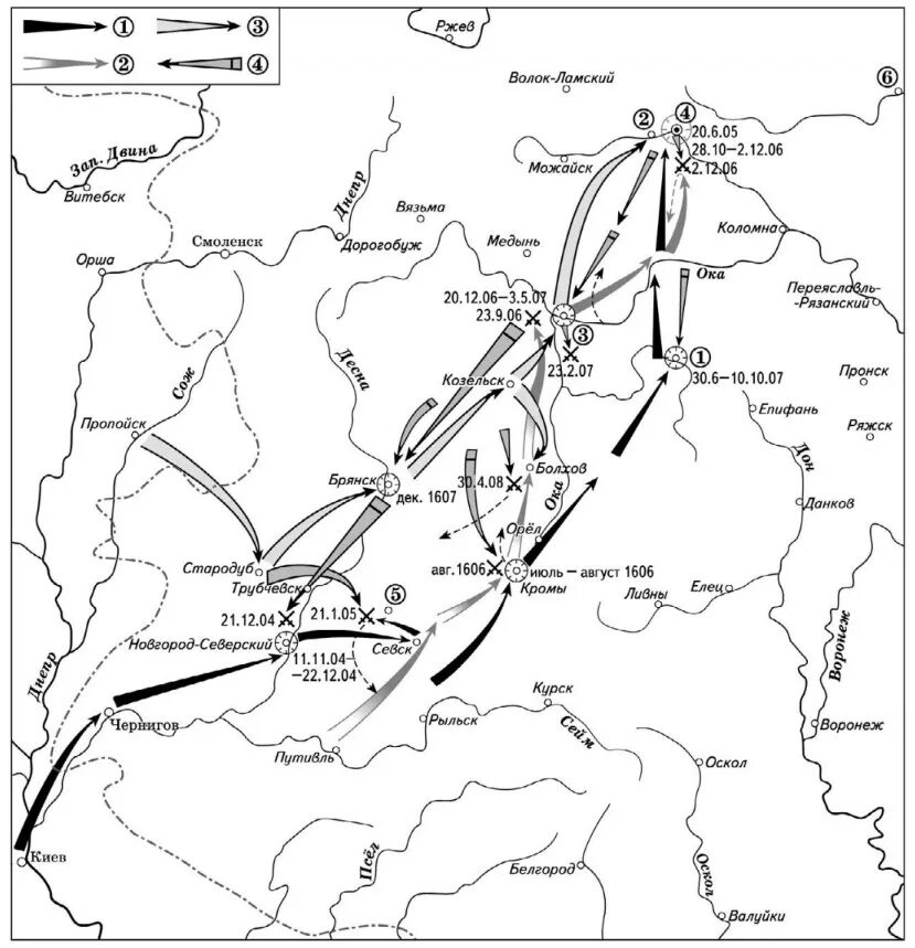 Карта похода лжедмитрия 1. Поход Лжедмитрия 1 на Москву карта. Поход Лжедмитрия 1 на Москву карта ЕГЭ. Поход Лжедмитрия 2 карта. Поход Лжедмитрия на Москву карта.